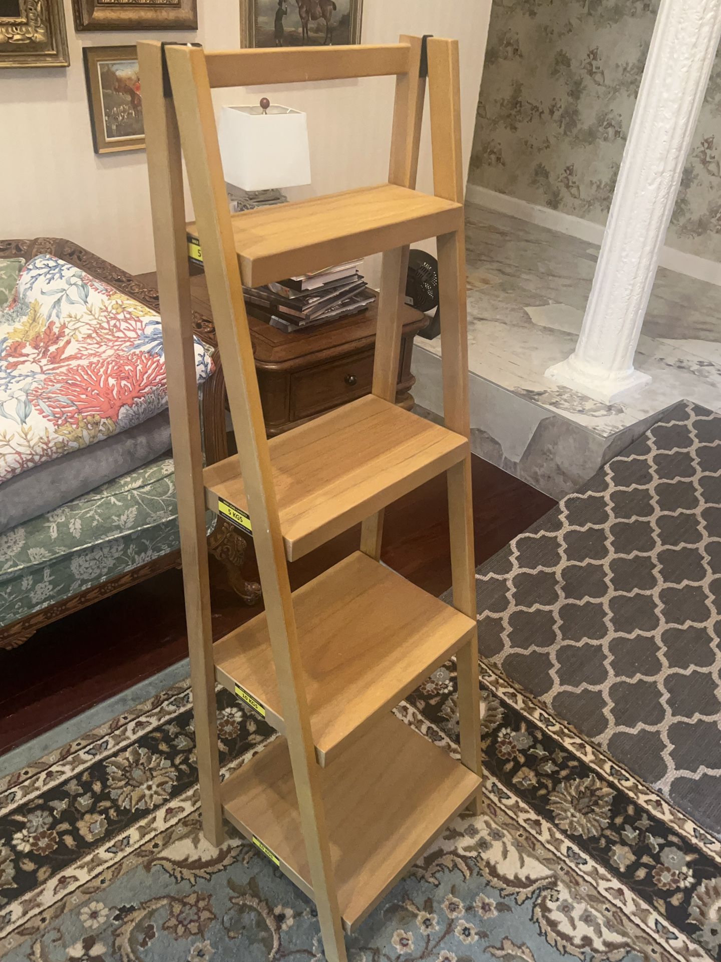 Wooden Shelf Ladder Book Shelf