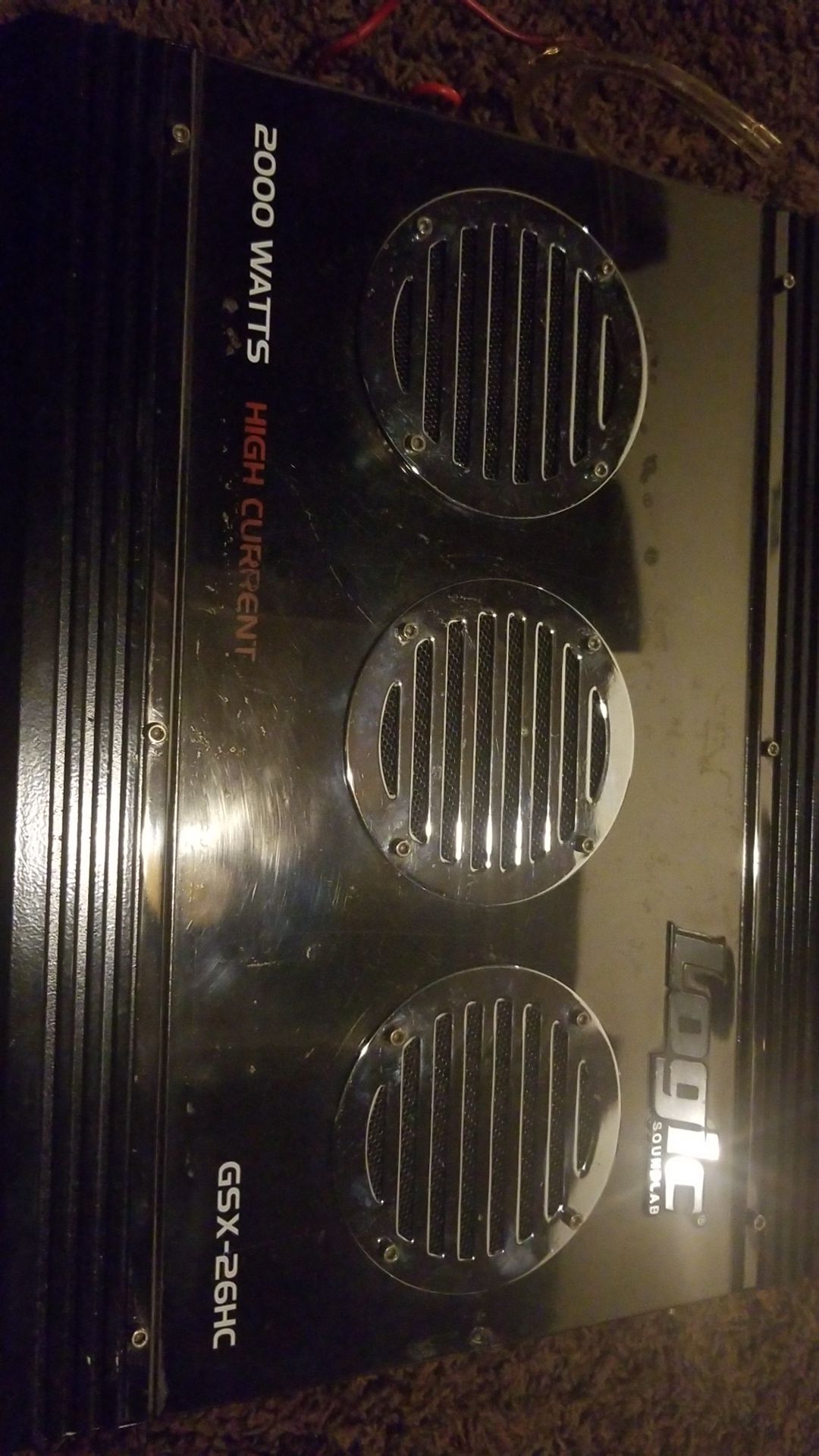 Logic Sound Lab GSX -26HC 2000 WATTS HIGH CURRENT 2CHANNEL 1/2 OHM STABLE AMPLIFIER