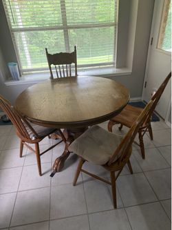 Wood table and chairs