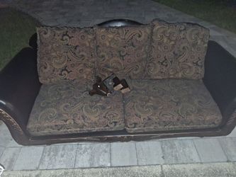 Sectional, couch, vintage chairs