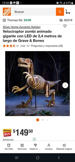 8ft zombie  velociraptor  como nuevo