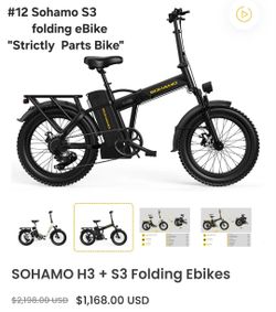 Sohamo S3K folding fat tire  Parts Bike