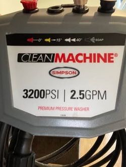 Simpson Pressure Washer , 3200PSI & 2.5GPM