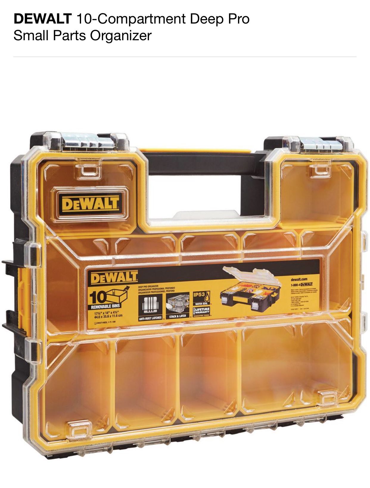Brand new Dewalt tool organizer tool bins