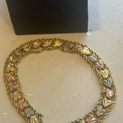 Tri-color double rope heart bracelet