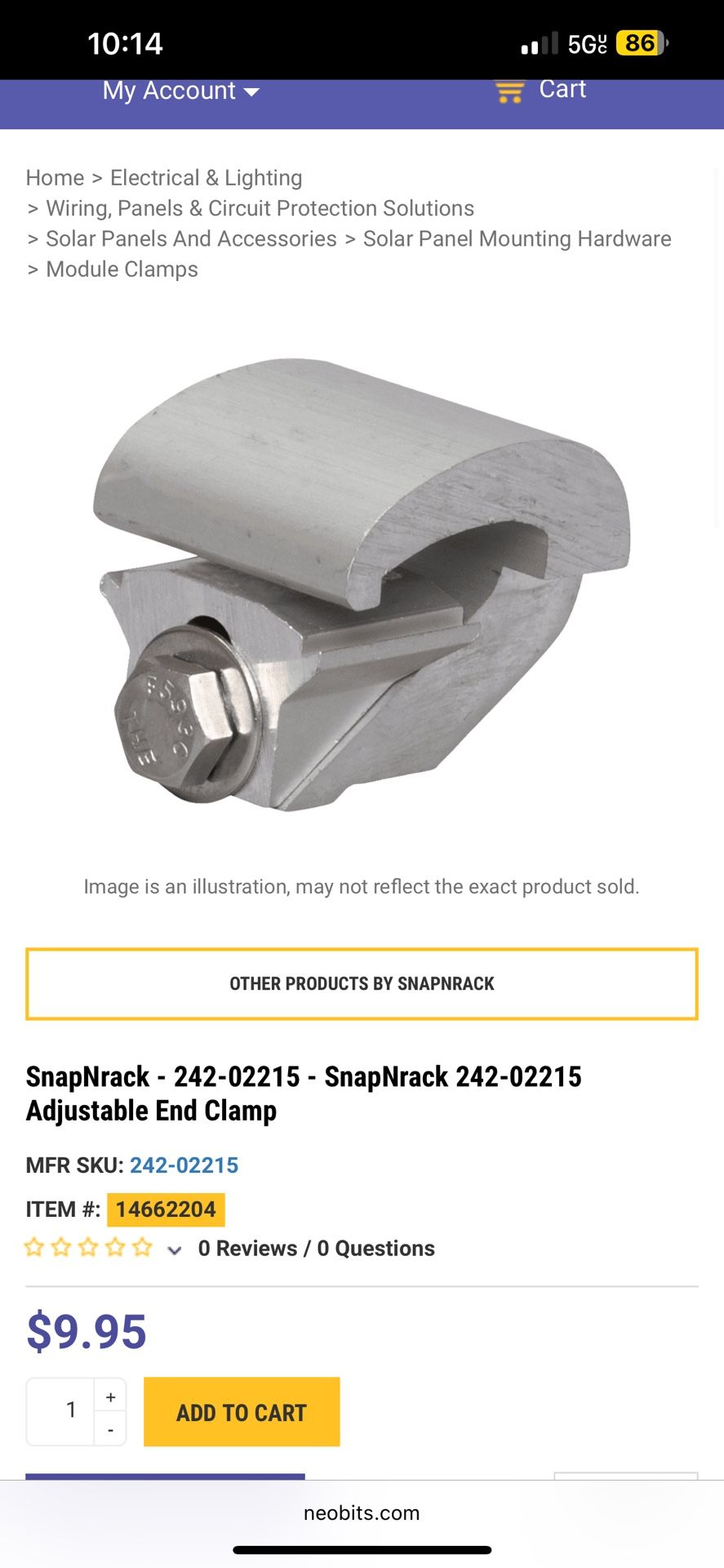 End clamp (20 per bag)