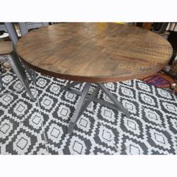 Round "45 Dining Table W Metal Base