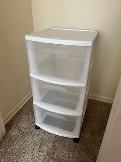 3-Drawer Plastic Storage Cart on Wheels