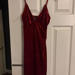 Dark red maxi dress