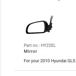 2010 Hyundai  Sonata Driver Mirror 