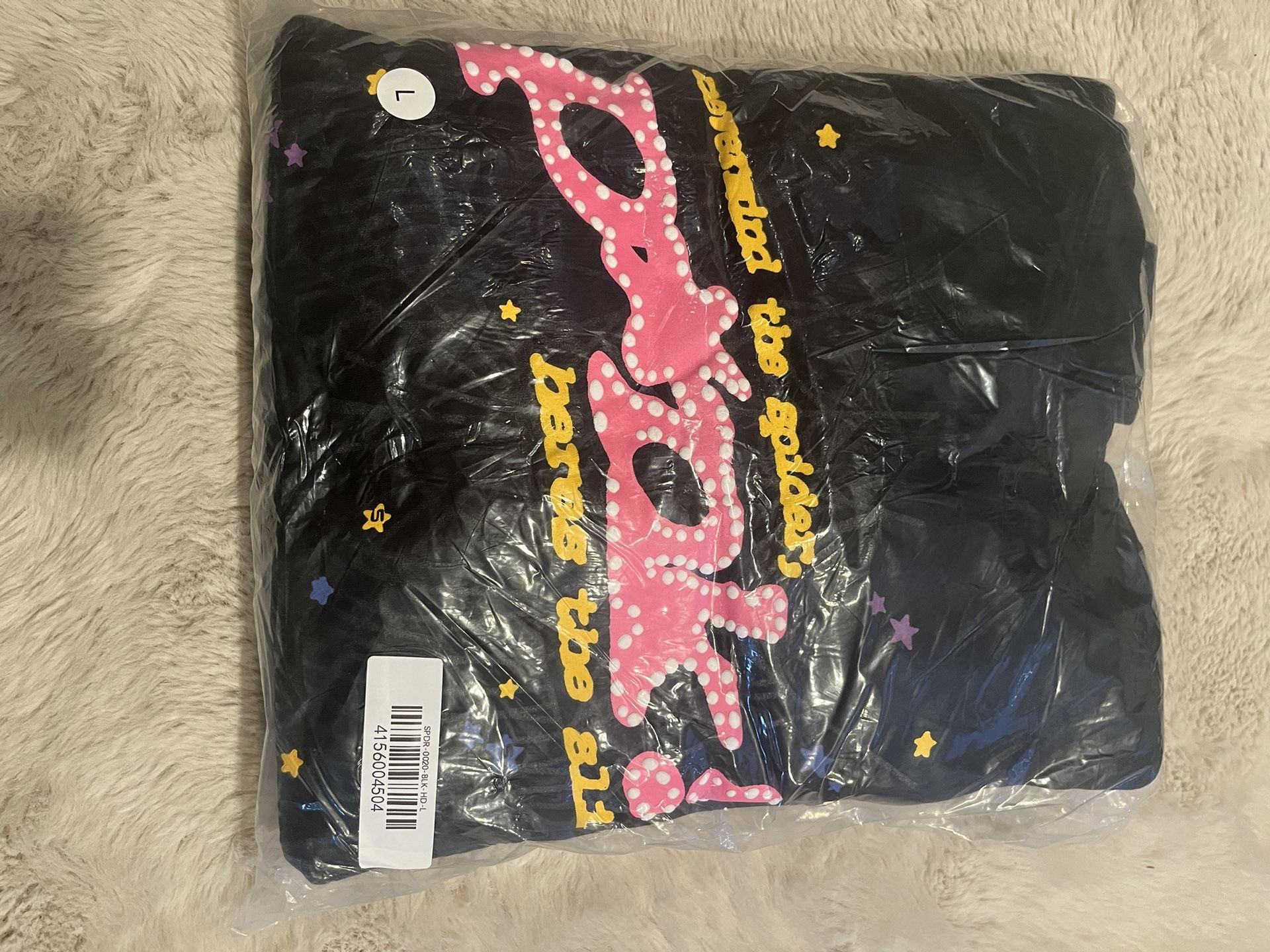 Real, sp5der hoodie, BLACK AND PINK, 100% Cotten, still sealed
