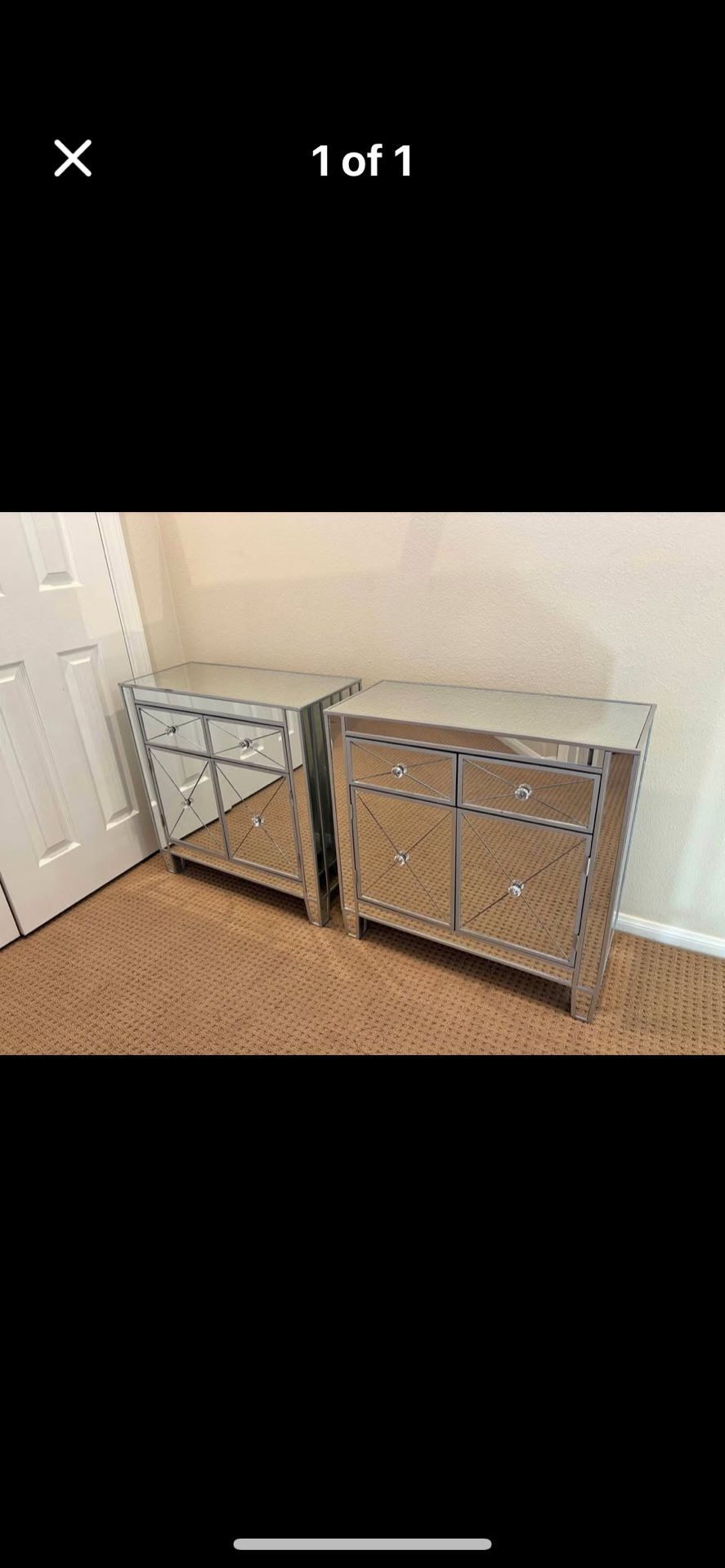 2 Mirror Nightstands