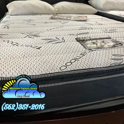 Full Size Bamboo Double Sided Plush Soft Pillowtop Mattress- Colchon Doble Cara Negro 