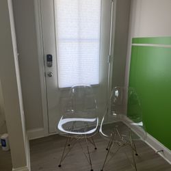 Acrylic Chairs, Sold As Set Of 2