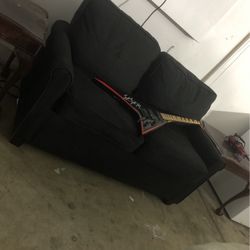 Black Pullout Sofa With Built In Outlets