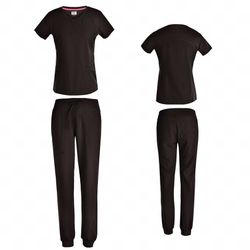 Black Stretch Jogger Scrub Sets