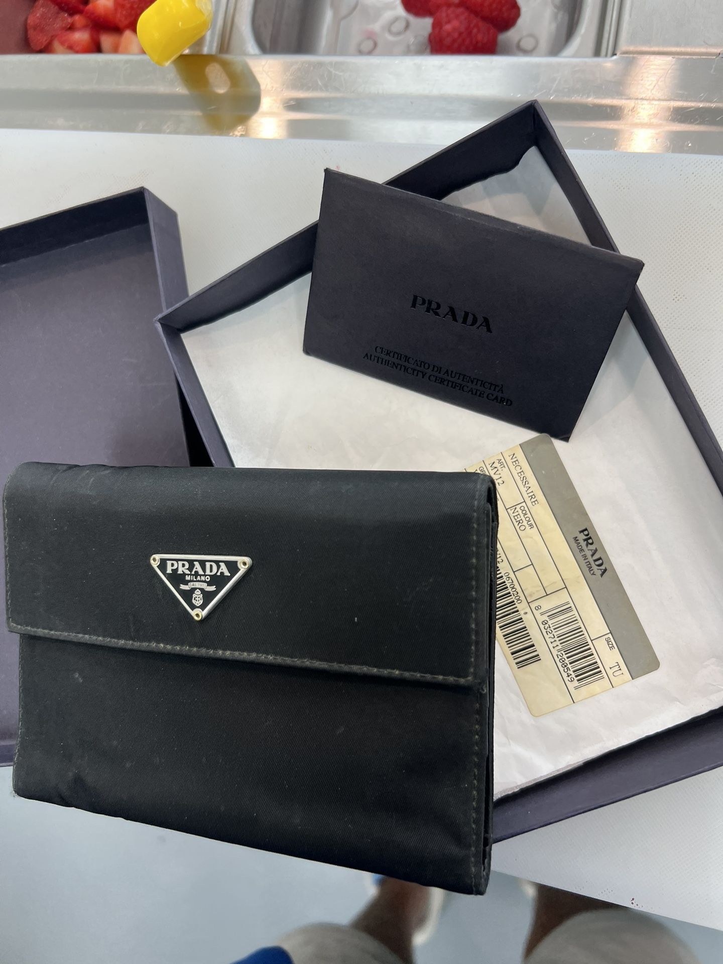 Prada Vela Nero Wallet