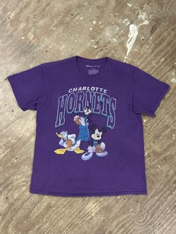 Charlotte Hornets Disney X Junk Food Mickey Squad T-Shirt Mens L Purple