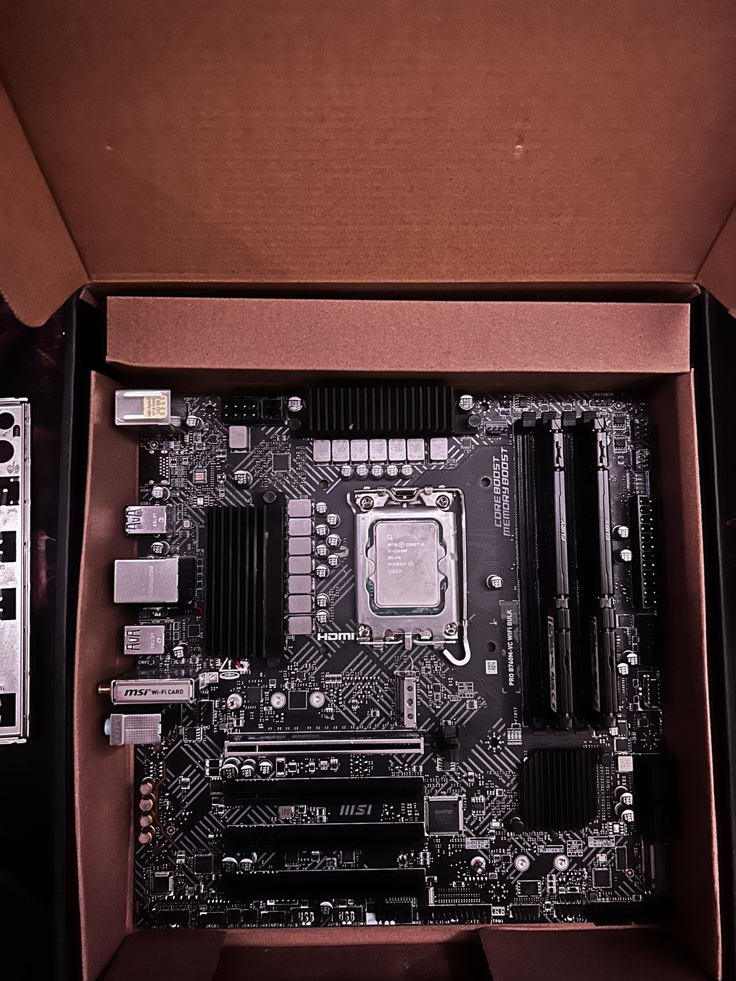 Motherboard+CPU+RAM combo  (Read Description)