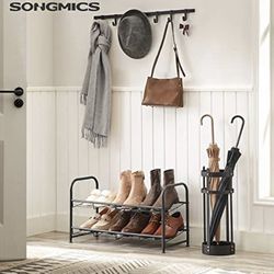 SONGMICS Stackable Shoe Rack (2-Tier Shoe Storage Organizer)