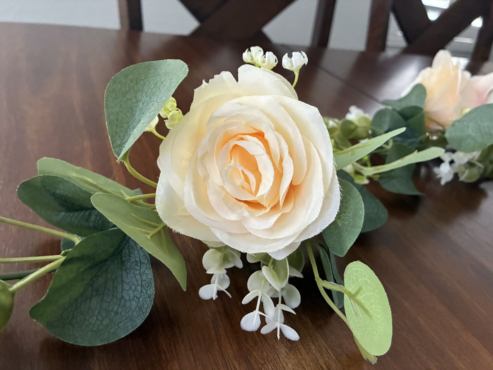 5’ Garland - Champagne Roses