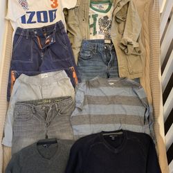 Boy Clothes Winter Size 8-10-12, 10 Item Lot; Gap Kids, Tommy Hilfiger, Izod