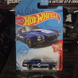 Hot Wheels '70 Chevy Camaro RS Blue #179 179/(contact info removed) Then and Now 