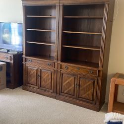 Wood Bookshelves/ Cabinets 