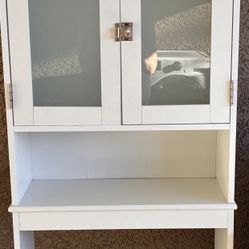 Beautiful Above Bath Wooden Shelf With Latch