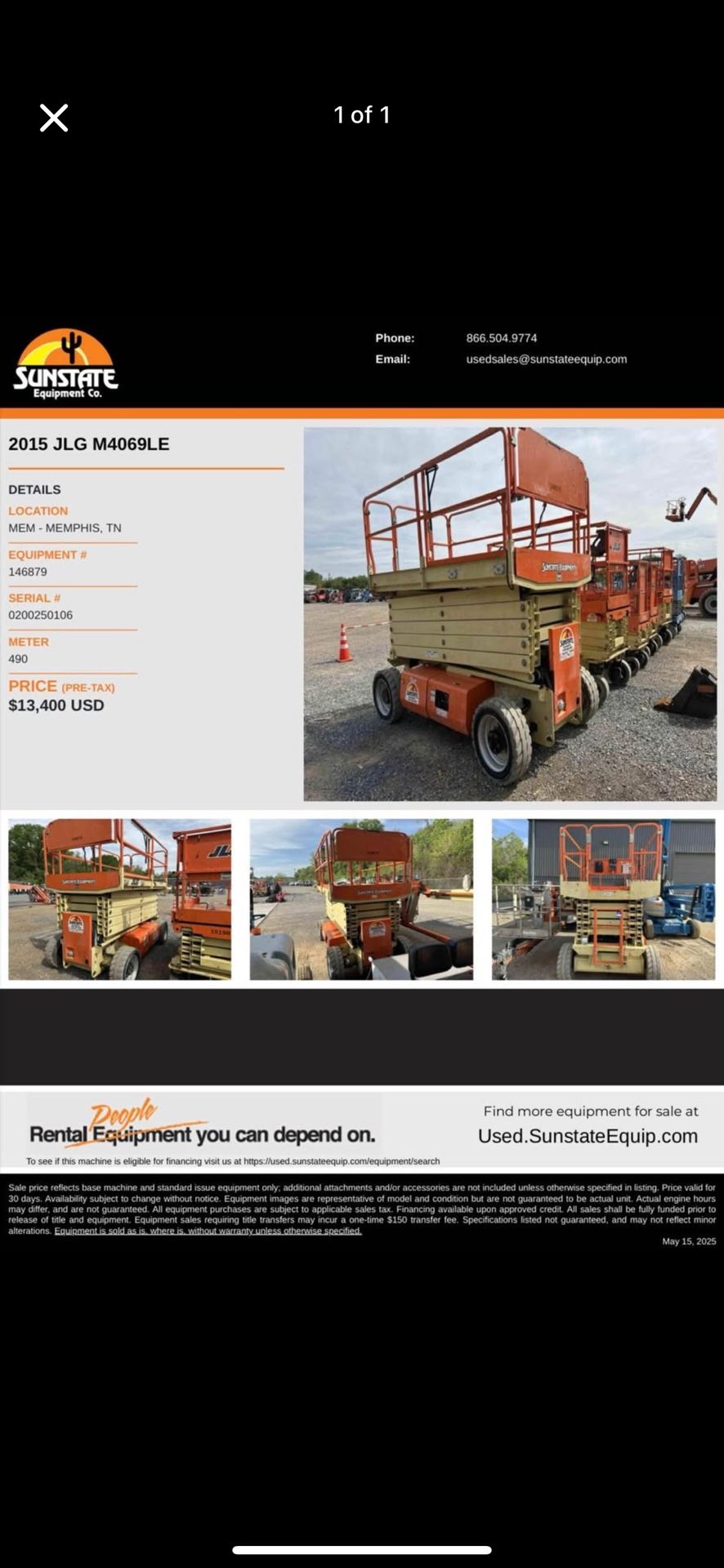 40’ Scissor Lift 