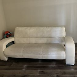 white leather couches 