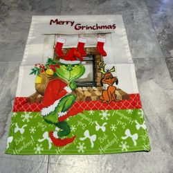 12” X 18” Outdoor Yard Garden Flag Merry Grinchmas! Sign Banner Christmas