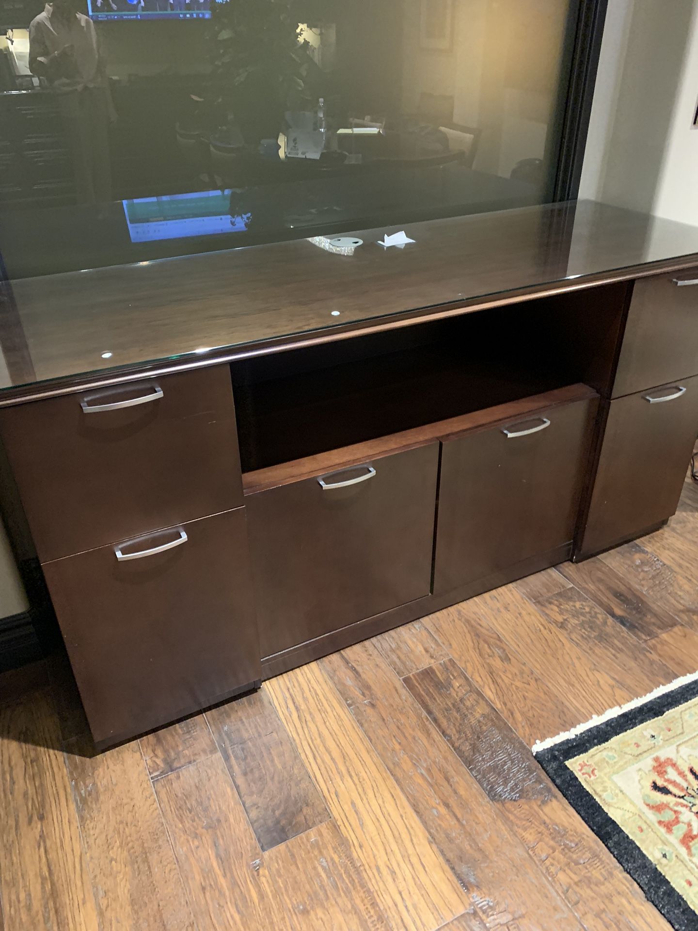 6’ Credenza With Matching 8’ Conference Table