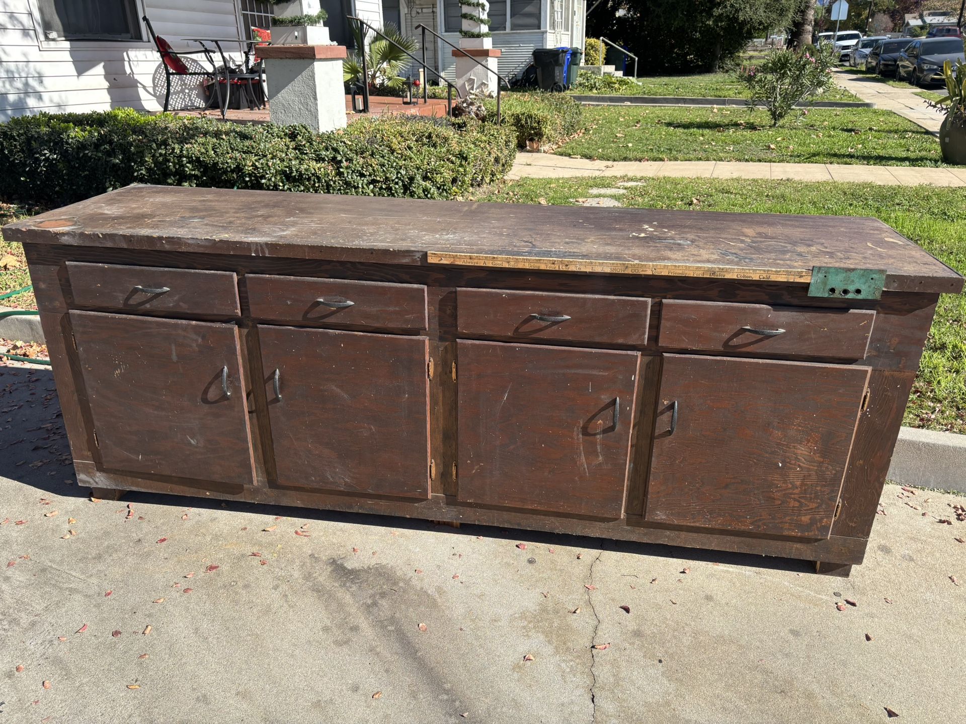 Free Workbench Garage Desk Storage Shop Bench