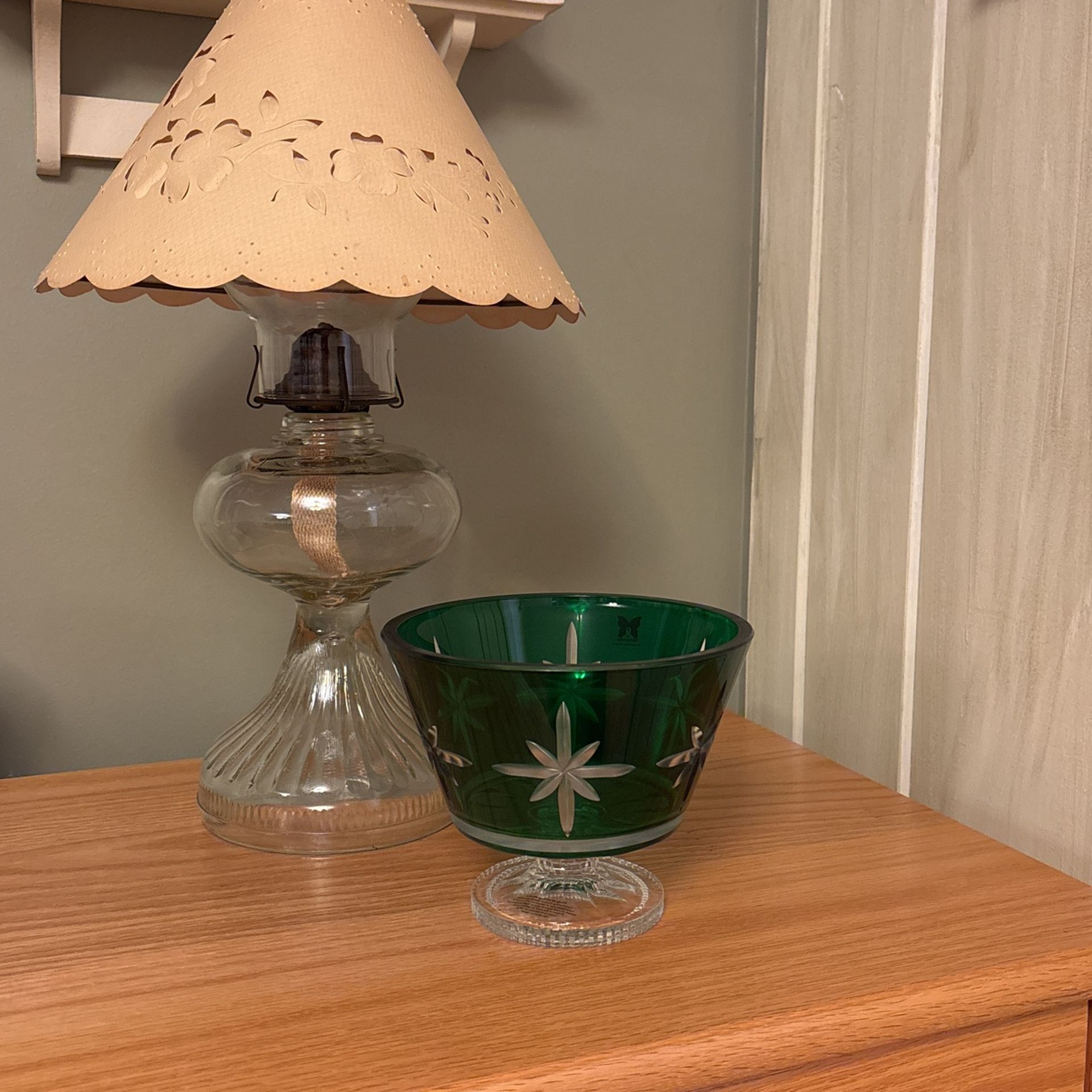 Waterford Crystal Marquis Green Footed Compote