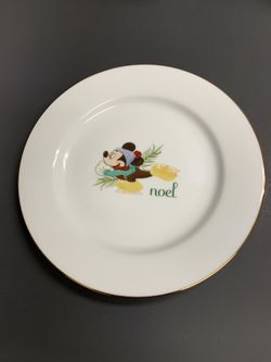 Disney Christmas Plate - Mickey Mouse - Noel