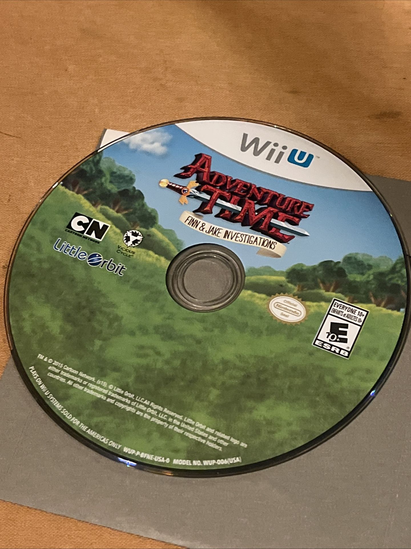 Adventure Time: Finn & Jake Investigations (Nintendo Wii U, 2015) Disc Only