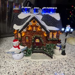 ⛄️ Vtg BUNDLE! Department 56 Snow Village The Snowman House 55390 Plus Extras!