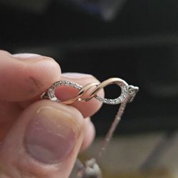 Sterling Silver (925) And Gold (10k)  Slider Bracelet 