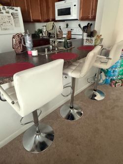 White bar stools