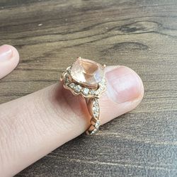 Neil Lane (Kay’s) Morganite Diamond Engagement Ring 