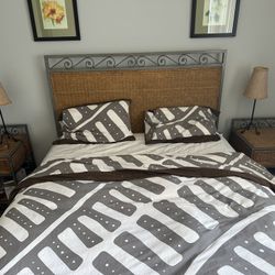 Bed Set + Chest Of Drawers + 2 Ottoman + 2 Night Stand 