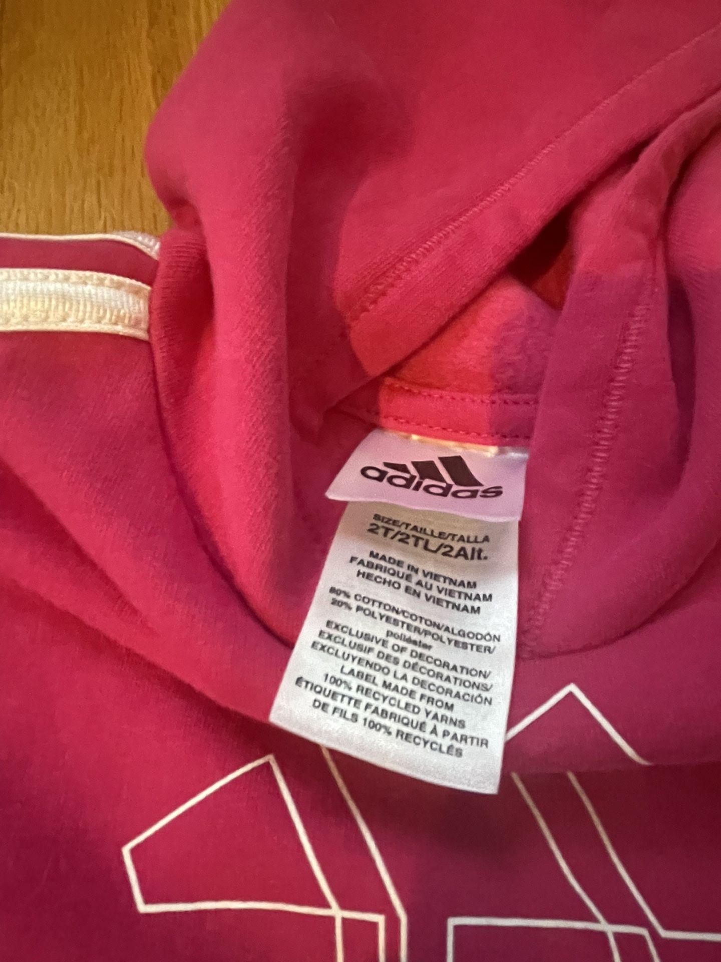 NEW 2 sets of 2T Girl Adidas Hoodie and Pants