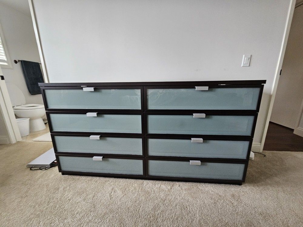 hopen 8 drawer dresser black brown frosted glass IKEA 8-Drawer for Sale in Orange, CA Color:Morganite Brown Satin Lace Asymmetric This darker wood finish buy black strapless midi dress online