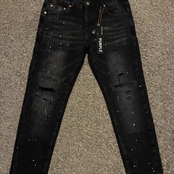 Purple Jeans Black Size 32