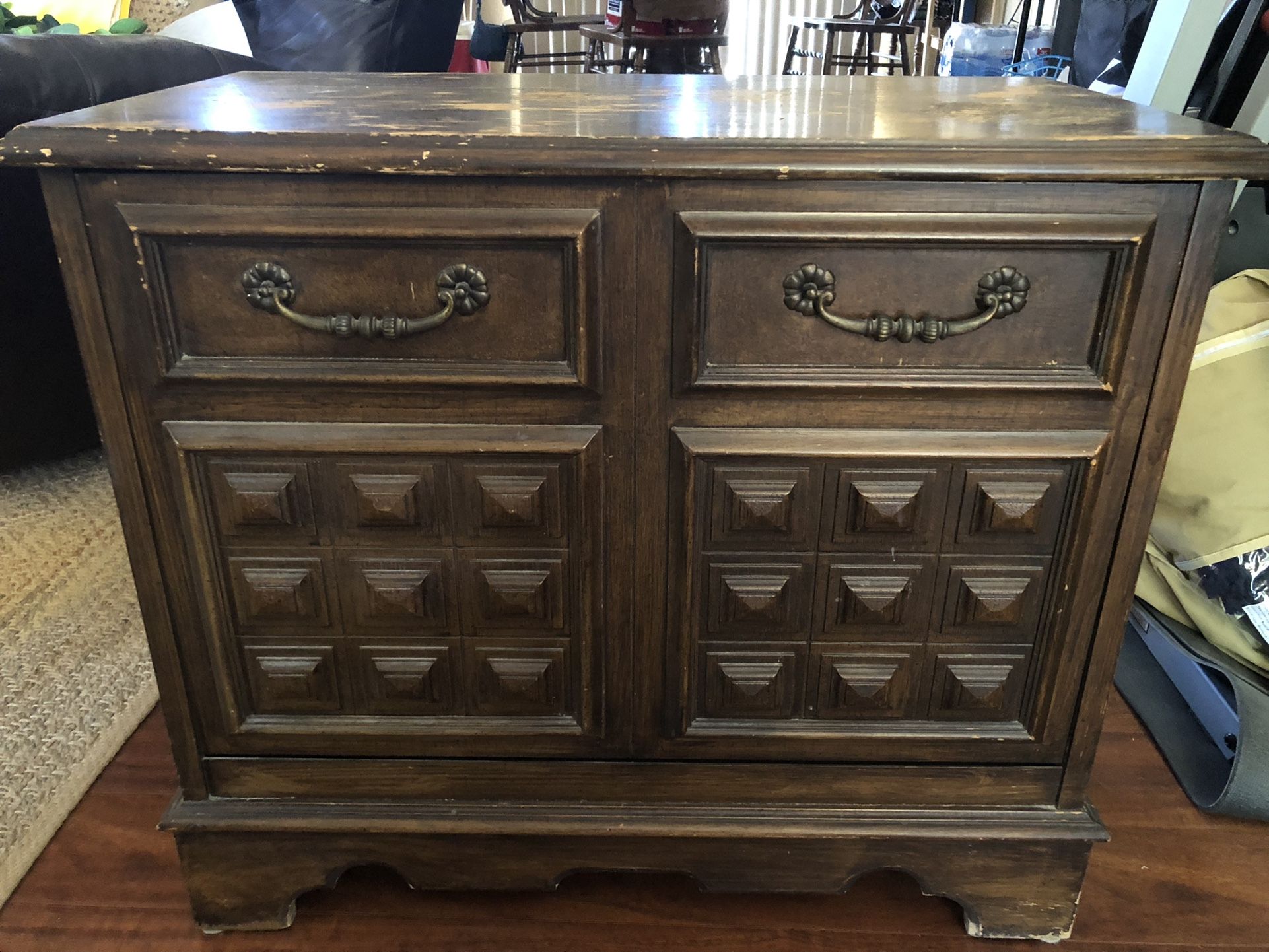 Vintage Lane Modern Record Cabinet