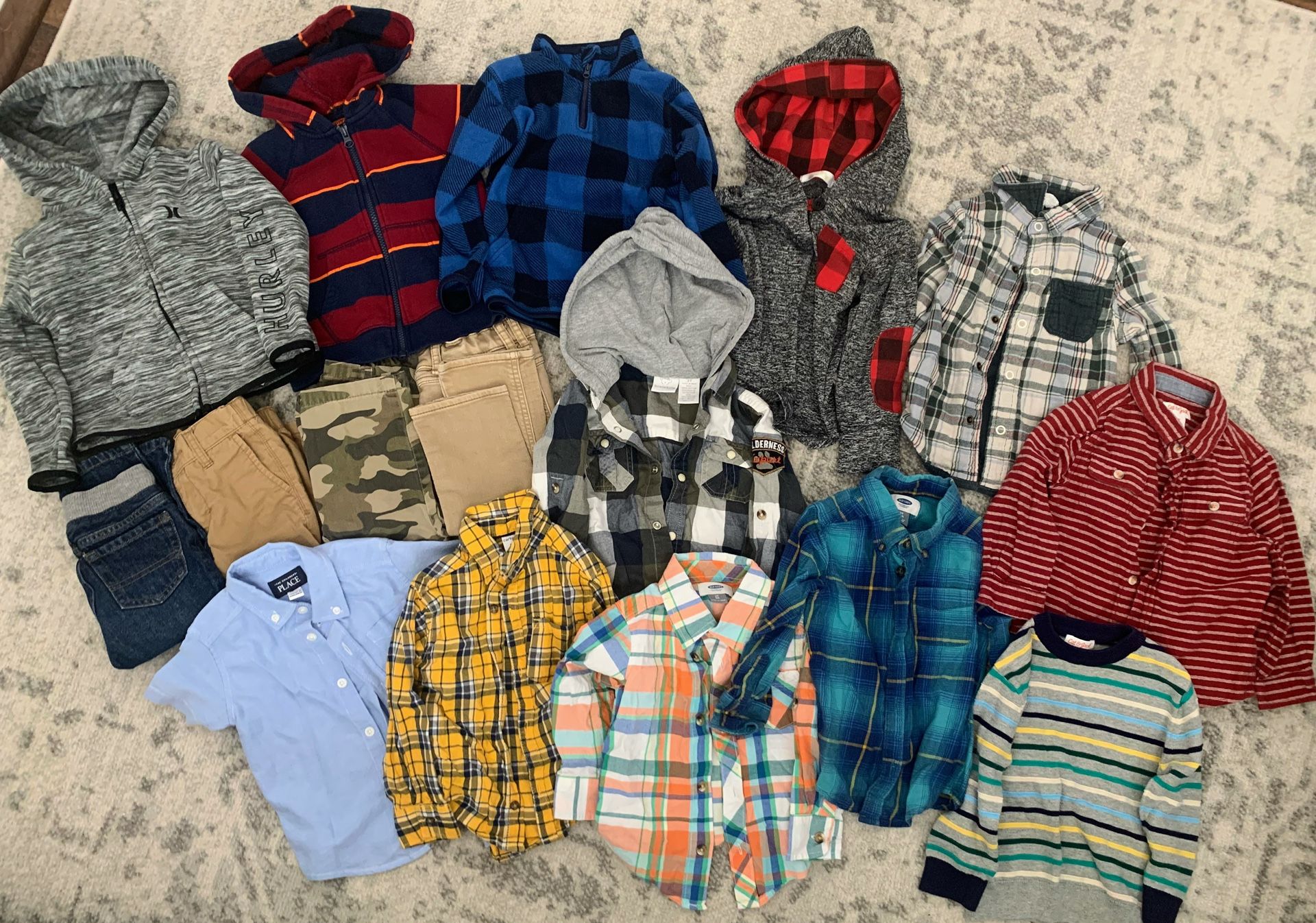 Toddler Boys Size 2T Huge Lot Of 16 Pants Jackets Long Sleeve Shirts 