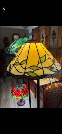 16” Stained glass floor lamp