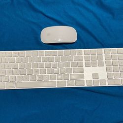 Apple Wireless Keyboard 2 A1843 with Magic Mouse 2 A1657 Bluetooth Rechargeable 