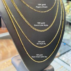 18K Yellow Gold Chains!!